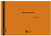 Navigator A/4 25X3LAPOS Gépüzemnapló a/4 25x3lapos tömb, fekvő kép