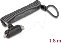 Navilock 4043619209170 laptop biztonsági tekercselt kábel a-típusú usb csatlakozókhoz kulcsos kép
