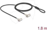 Navilock 4043619209361 kettős laptop biztonsági kábel kulcsos zárral kensington csatlakozóhoz 3 kép