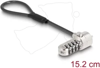 Navilock 4043619209422 laptop biztonsági kábel számkombinációs zárral 15,2 cm hosszú kép