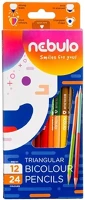 Nebuló 07.02196 Színes ceruza  kétvégű háromszögletű 12 darabos kép