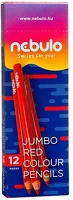 Nebuló 07.02430ROB Színes ceruza  jumbo háromszögletű piros kép