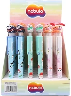 Nebuló 07.03470 Golyóstoll  nyomógombos 0,5mm karácsony-1 sapkás állatok kép