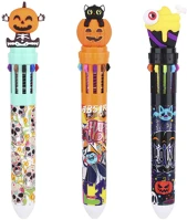 Nebuló DTG-10COL-006 Golyóstoll  nyomógombos 10 színű 0,5mm halloween kép