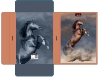 Nebuló HB-A4-SZLÓ Füzetbox a4, hullámkarton, szürke ló, kép