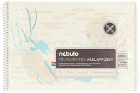 Nebuló P-VFFM-B5/32 Vázlatfüzet spirálozott  b/5 32 lapos félfamentes kép