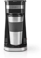 Nedis 0.4 L | 1 Kávéfőző | kávé filter | 0.4 l | 1 csészék | ezüst / fekete kép