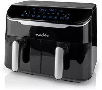 Nedis 10 Dupla forró levegős fritőz | 2x3.5 l | időzítő: 60 min | előre kép