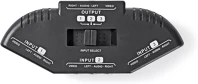 Nedis 1024X576 | ABS | FEKETE Composite video switch | 3-port port(s) | csatlakozó bemenet: 3x kompozit kép