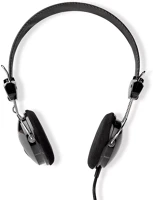 Nedis 1.10 M | FEKETE On-ear vezetékes fejhallgató | 3.5 mm | kábel hossz: 1.10 m | fekete kép