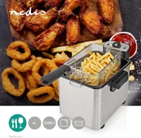 Nedis 190 °C Olajsütő | gyűjtőtérfogat: 4 l | 2200 w | 90 °c | 190 °c kép