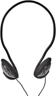 Nedis 2.10 M | FEKETE On-ear vezetékes fejhallgató | 3.5 mm | kábel hossz: 2.10 m | fekete kép