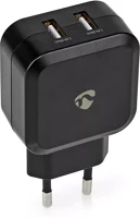 Nedis 2X 2.4 a a | kimenő csatlakozók száma: 2 | 2x usb-a | nincs kábel mellékelve | kép
