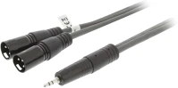 Nedis 2X XLR Jack 3,5mm - xlr kábel | 3,5mm jack - 2x xlr dugó | 3 m kép