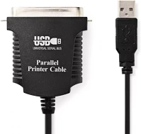 Nedis 36-TŰS Párhuzamos kábel | usb-a dugasz | centronics kép
