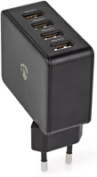 Nedis 4X 2.4 A a | kimenő csatlakozók száma: 4 | 4x usb-a | nincs kábel mellékelve | kép