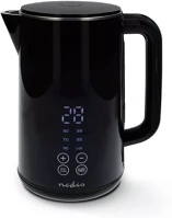 Nedis 50,60,70,80,90,100 °C Elektromos vízforraló | 1.7 l | műanyag | fekete | kép