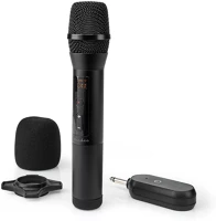 Nedis 70 HZ - 13 KHZ | 1000 OHM | -95 DB Vezeték nélküli mikrofon szett | 20 csatorna | 1 mikrofon | kardioid | kép