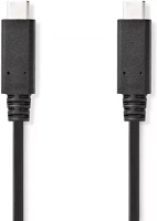 Nedis 8K@30HZ | 10 GBPS nikkelezett | 1.00 m | kerek | pvc | fekete | boríték kép