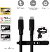 Nedis 8K@30HZ | 20 GBPS Usb kábel | usb 3.2 gen 2 | usb-c™ dugasz | usb-c™ dugasz | 240 w | kép