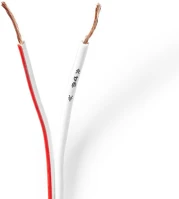 Nedis CABR0750WT500 Hangszóró kábel | 2x 0.75 mm² | Réz | 50.0 m | Kerek | PVC | Fehér | kép