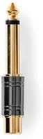 Nedis CABW23935BKG 6,35 mm jack apa - rca anya, fém, aranyozott kép