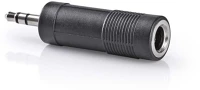 Nedis CAGB22935BK Sztereó jack audió adapter | 3,5 mm jack dugó - 6,35 m jack aljzat () kép