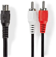 Nedis CAGB24020BK02 Audio kábel 0,2 m rca 2 x rca fekete kép