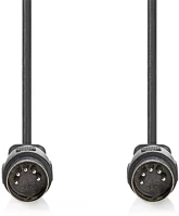 Nedis CAGL20000BK20 DIN Cagl20000bk20 din audio kábel, din 5 tűs dugó, nikkelezett, 2m kép