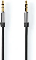 Nedis CAGL21250BK10 Sztereó audiokábel | 2.5 mm Dugasz | 3.5 mm Dugasz | Aranyozott | 1.00 m | kép