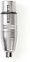 Nedis CAGP15933ME XLR adapter | XLR 3-Tűs Aljzat | RCA Aljzat | Nikkelezett | Egyenes | Fém | kép