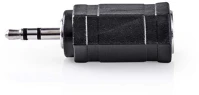 Nedis CAGP21930BK Sztereó audio adapter | 2.5 mm Dugasz | 3.5 mm Aljzat | Nikkelezett | kép