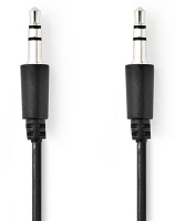 Nedis CAGP22005BK20 mm Dugasz | 3.5 mm Dugasz | Nikkelezett | 2.00 m | Kerek | Fekete | Boríték kép