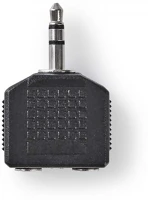 Nedis CAGP22945BK Sztereó audio adapter | 3.5 mm Dugasz | 2 db 3.5 mm-es Aljzat | Nikkelezett kép