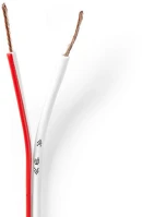Nedis CAGW0750WT1000 Hangszóró kábel | 2x 0.75 mm² | CCA | 100.0 m | Kerek | PVC | Fehér | kép