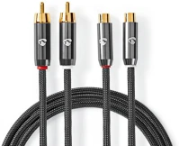 Nedis CATB24205GY20 Aranyozott | 2.00 m | Kerek | Gun Metal Szürke / Szürke | Ablakos Fedő kép