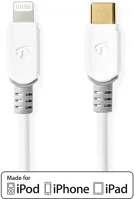 Nedis CCBW39650WT30 Lightning Kábel | USB 2.0 | Apple Lightning, 8 Pólusú | USB-C kép