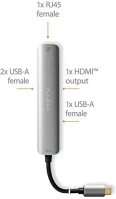 Nedis CCBW64210AT02 Usb-c (usb c) dugó - 3x usb, hdmi, rj45, 5 gbps kép
