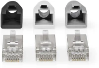 Nedis CCBW89370GY RJ45 csatlakozó | RJ45 Pass Through | Szilárd/szálas FTP CAT6 | Egyenes | kép