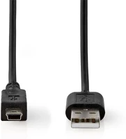 Nedis CCCGL60301BK20 usb mini 5p (mini usb)kábel, usb 2.0  usb-a dugó  usb mini 5p dugó, 480 kép
