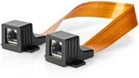 Nedis CCGB85901BK03 Ablak átvezető kábel - utp - rj45 8p8c 0,3 m kép