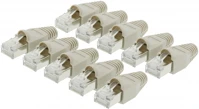 Nedis ccgb89350gy Cat 5e FTP Csatlakozó törésgátlóval tömör vezetékhez RJ45 (8P8C) - 10 db