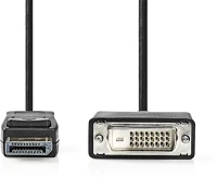 Nedis CCGL37200BK20 Displayport dugó - dvi-d 24+1-tűs kábel 1080p, 2m kép