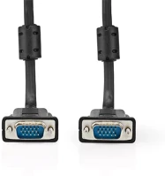 Nedis CCGL59000BK20, VGA kábel, VGA dugó - dugó, Maximális felbontás: 1280x768, hossz: 2m kép