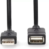Nedis CCGL60010BK10 USB A-A Male/Female) hosszabító / toldó kábel, USB2.0, hossz: 1m kép