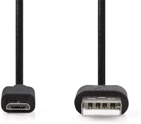 Nedis CCGL60500BK20 USB 2.0 Ccgl60500bk20 usb 2.0  usb-a dugó  - usb micro-b dugó  11 w 480 mbps, 2m kép