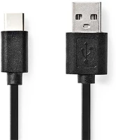 Nedis CCGL60600BK20 Usb a - usb c (usb-c) kábel, usb2.0, 15w, hossz 2m kép
