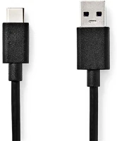 Nedis CCGL61600BK10 Usb kábel, usb 3.2 gen 1, usb-a dugó - usb-c dugó, 15 w | 5 gbps, 1 m kép