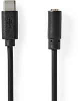 Nedis CCGL65960BK10 Usb-c (usb c) dugó - 3,5 mm sztereo jack aljzat | 1,00 m kép