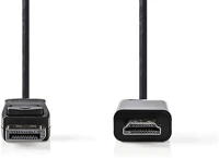 Nedis CCGP37100BK20 Displayport - hdmi (apa - apa) kábel 2m - fekete kép
